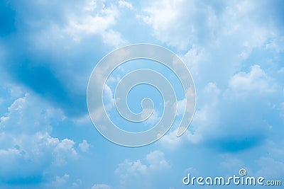 Clear blue sky with cloud background Stock Photo