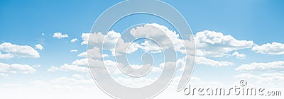 Clear blue sky and white clouds Stock Photo