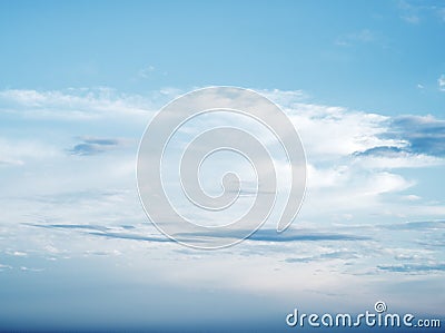 Clear blue sky and white clouds Stock Photo