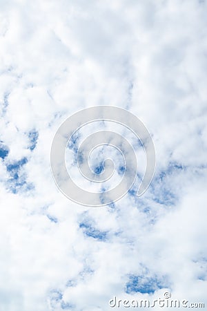clear blue sky with white clouds on good weather.blue sky on sunlight background.skyscape.cloudscape.beautiful vast blue sky and Stock Photo