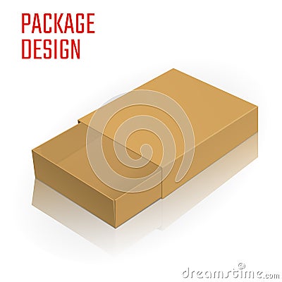 Clear Carton Box Vector Illustration