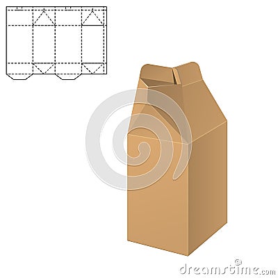 Clear Carton Box Vector Illustration