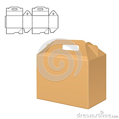 Clear Carton Box Vector Illustration