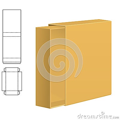 Clear Carton Box Vector Illustration