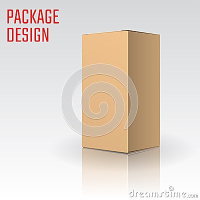 Clear Carton Box Vector Illustration