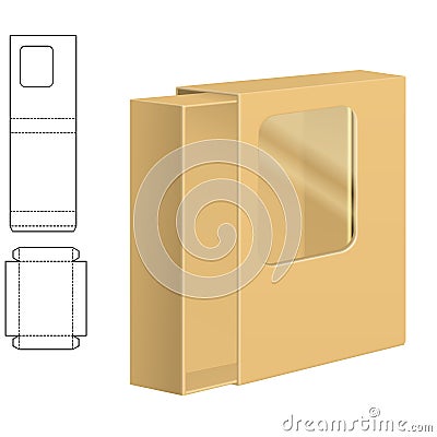 Clear Carton Box Vector Illustration