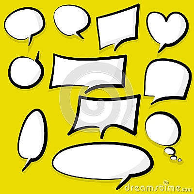 Clear comics book text bubble Vector Illustration