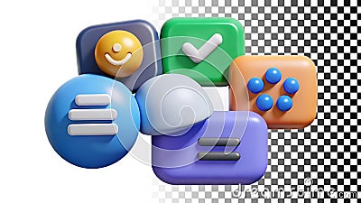 Checklist icon task management for to do list and planning png transparent image Generative AI Stock Photo