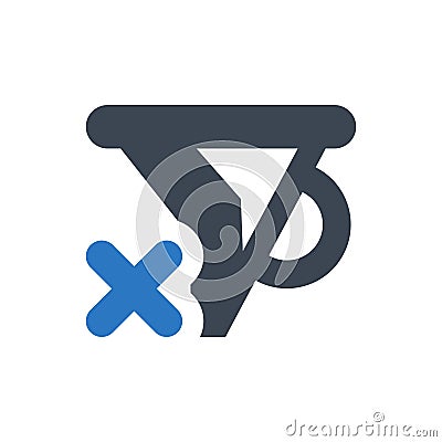 Clear filter icon Vector Illustration