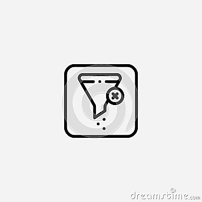 Clear filter vector icon sign symbol Vector Illustration