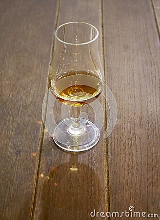 Clear glass for cognac Stock Photo