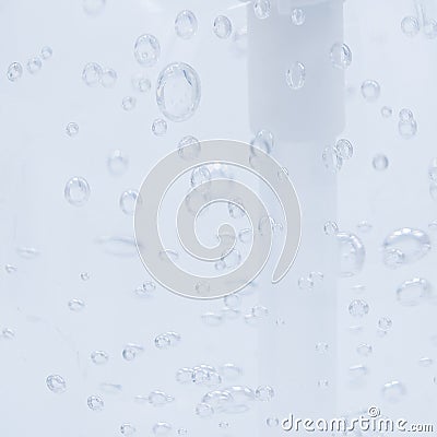 Clear hand sanitizer in a clear pump bottle isolated on a white background Stock Photo