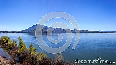 Clear Lake Panorama Stock Photo