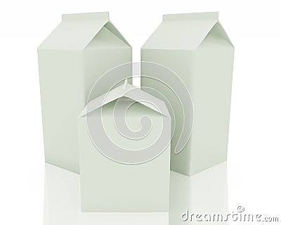 Clear milk package Stock Photo