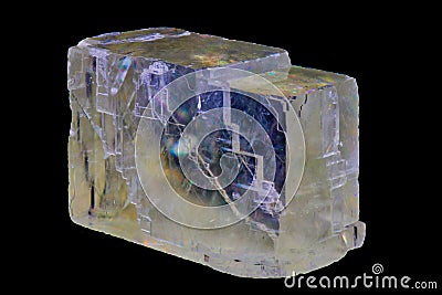 Clear Optical Calcite, mineral Stock Photo