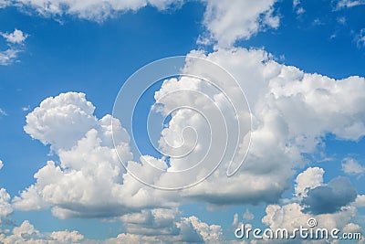 Clear sky clouds azure white cirrus clouds cumulus panorama scenery Stock Photo