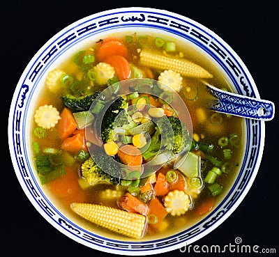 Clear soup-broth Stock Photo