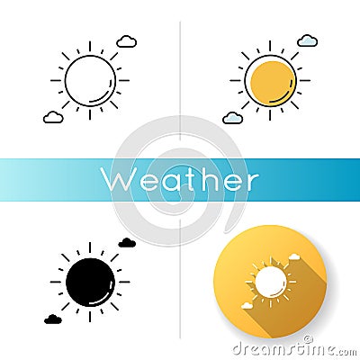 Clear sunny sky icon Vector Illustration