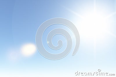 Clear Sunny Sky in Summer Stock Photo