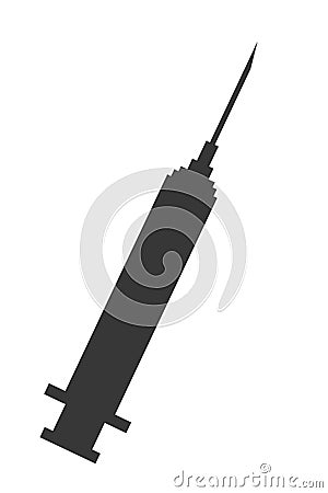 clear syringe icon Cartoon Illustration