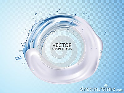 Clear water and cream Vector Illustration
