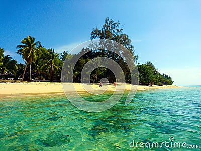 Clear water at Koh Bulone island beach, Satun Stock Photo