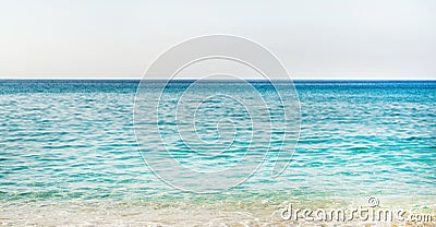 Clear water of Mediterranean sea at Cleopatra beach, Alanya, Turkey Stock Photo