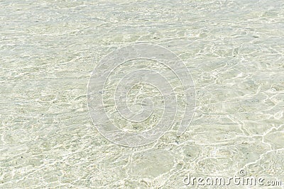 Clear water. Pure, crystalline ocean water with sun reflections Stock Photo