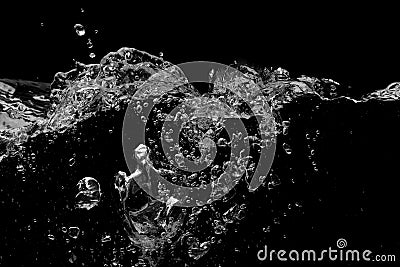 Water on a black Stock Photo