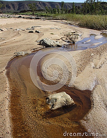 Clear waters of the Finke River Stock Photo