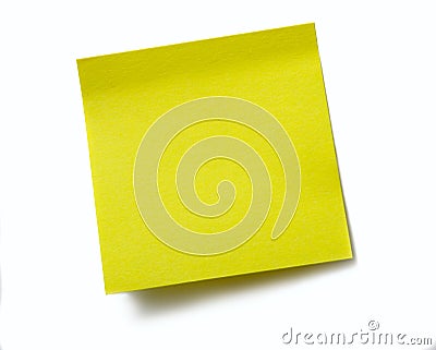 Clear yellow sticky note Stock Photo