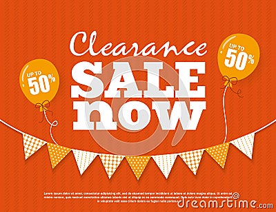 Clearance Sale Poster Vector Illustration