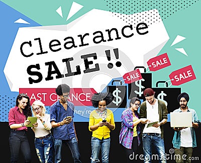 Clearance Sale Promotion Offer Discount Concept Stock Photo