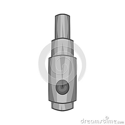 Clearomizer icon, black monochrome style Vector Illustration