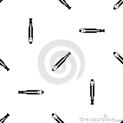 Clearomizer pattern seamless black Vector Illustration