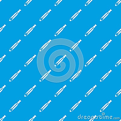 Clearomizer pattern seamless blue Vector Illustration