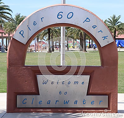 Clearwater beach and pier 60 Editorial Stock Photo