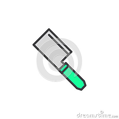 Cleaver filled outline icon Vector Illustration