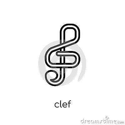 Clef icon from Music collection. Vector Illustration