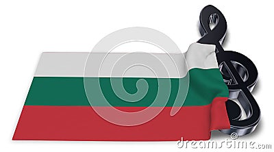 Clef symbol and bulgarian flag Stock Photo