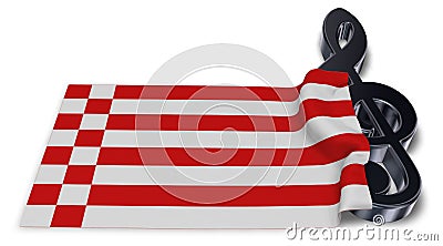 Clef symbol and flag of bremen Stock Photo