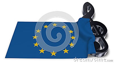 Clef symbol and flag of the european union Stock Photo