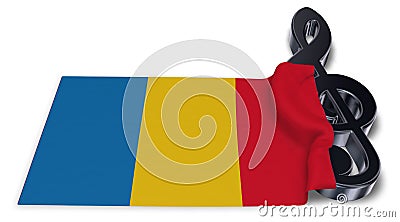 Clef symbol and flag of romania Stock Photo