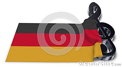 Clef symbol and german flag Stock Photo