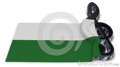 Clef symbol and saxon flag Stock Photo