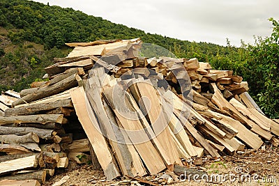 Cleft timber Stock Photo