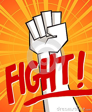 Clenched fist vector illustration Vector Illustration