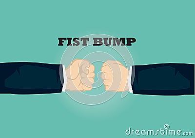 Clenched Fists of Businessman Vector Illustration for Fist Bump Vector Illustration