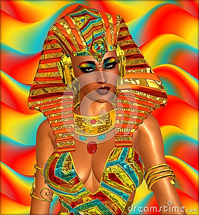 Cleopatra or any Egyptian Woman Pharaoh. Stock Photo