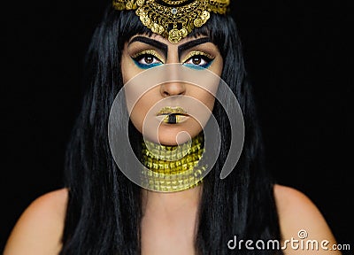 Cleopatra female posing in the studio Stock Photo